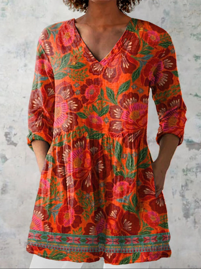Marta | Blusa Lunga con Scollo a V