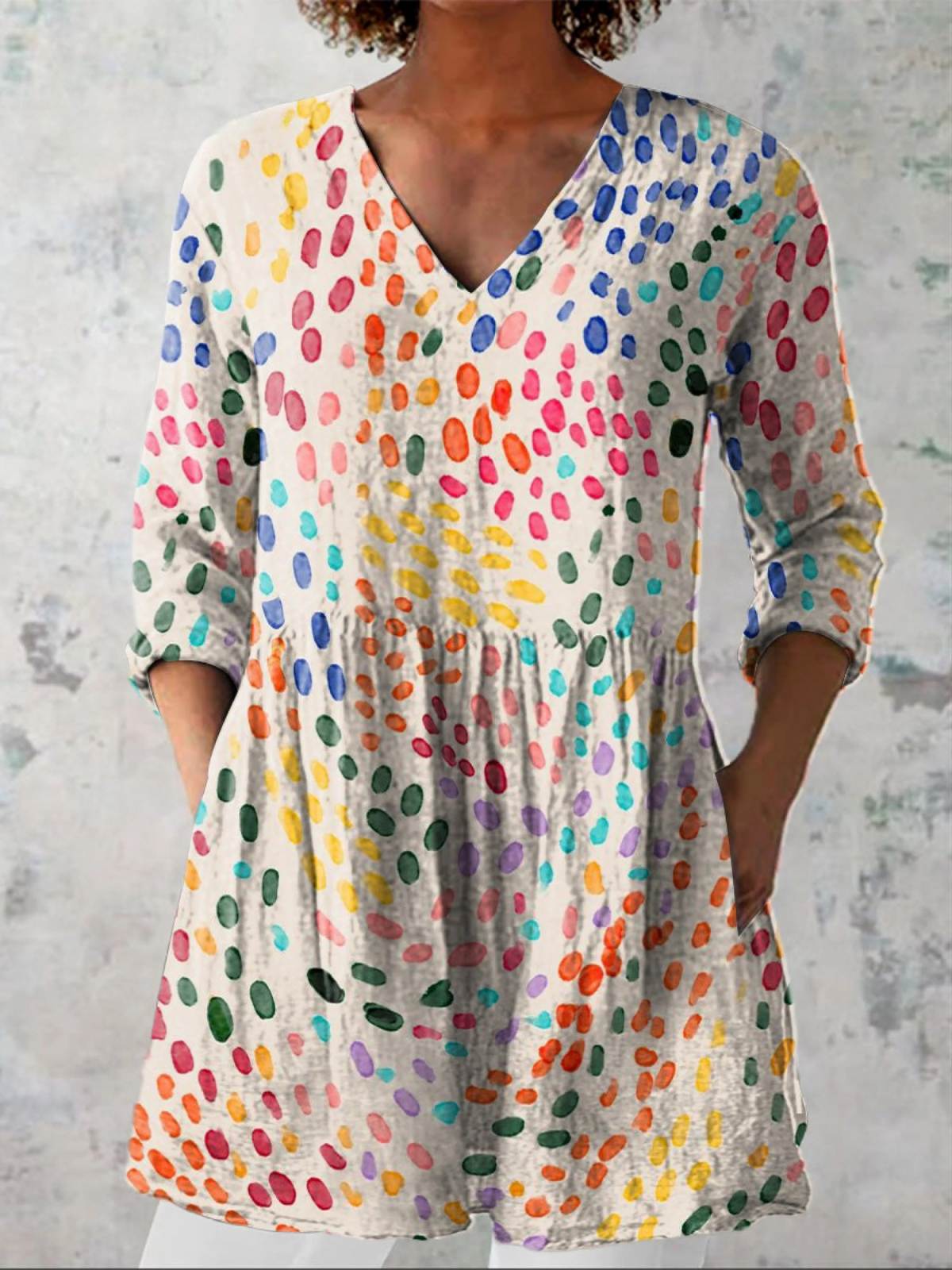 Paola | Blusa Lunga con Scollo a V