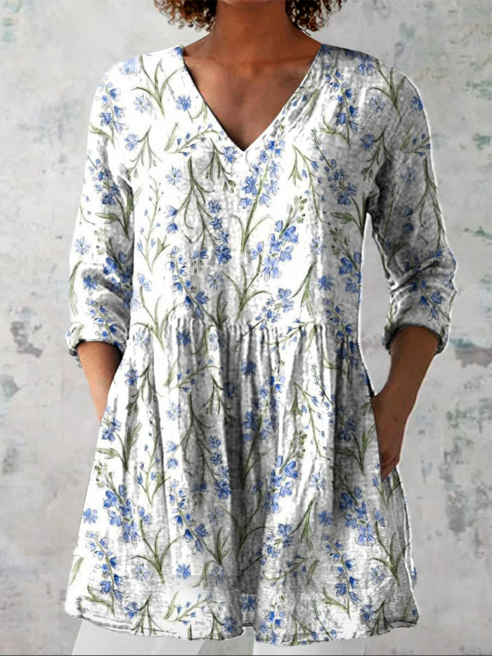 Jessica | Blusa Lunga con Scollo a V