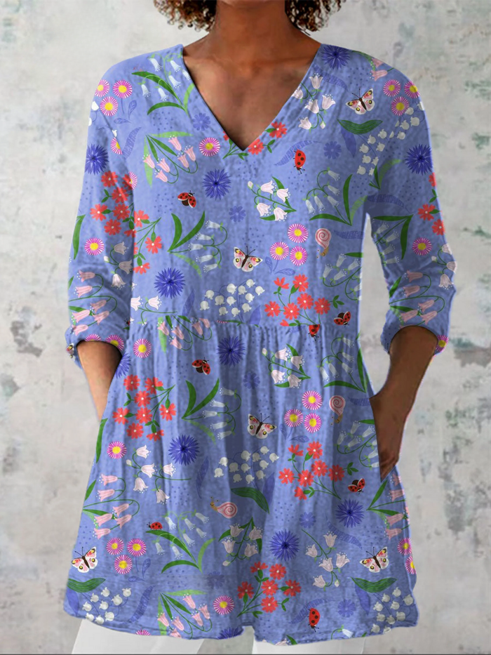 Alba | Blusa Lunga con Scollo a V