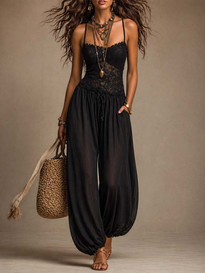 Beatrice | Tuta Harem in Pizzo e Chiffon