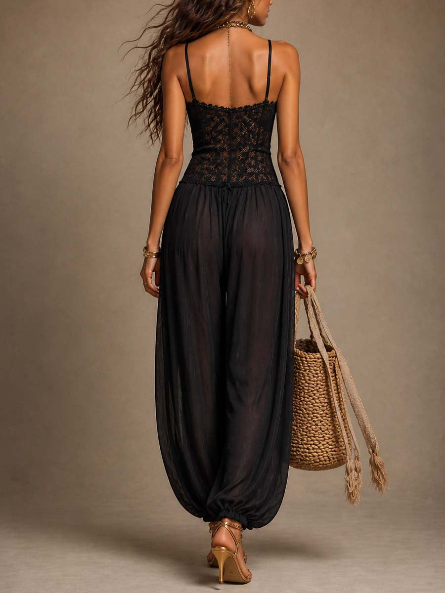 Beatrice | Tuta Harem in Pizzo e Chiffon
