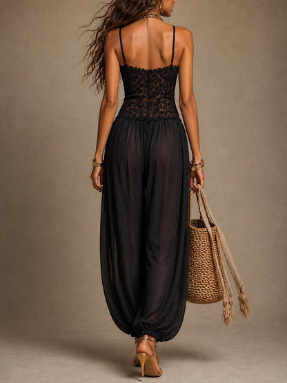 Beatrice | Tuta Harem in Pizzo e Chiffon