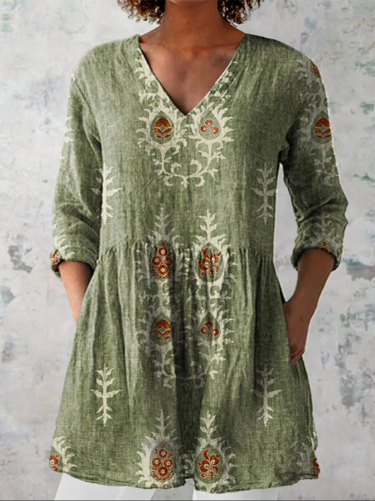 Emma | Blusa Lunga con Scollo a V