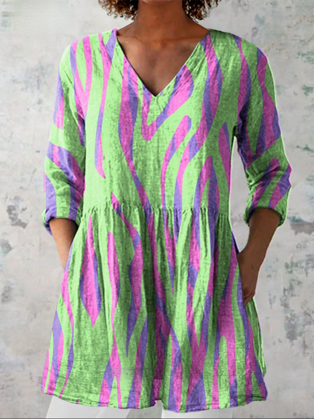 Ornella | Blusa Lunga con Scollo a V