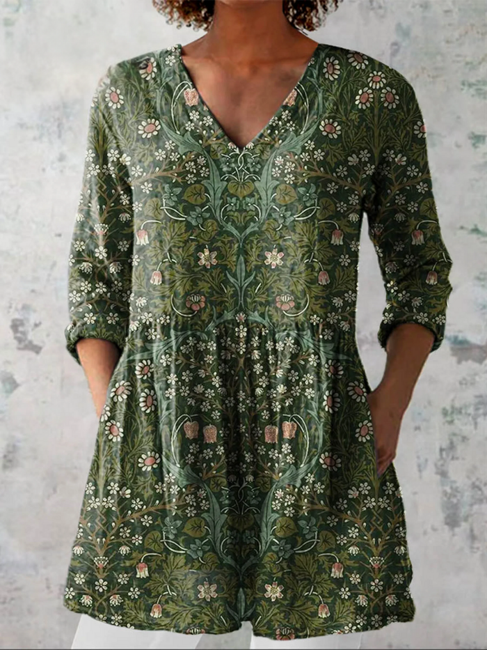 Jasmine | Blusa Lunga con Scollo a V