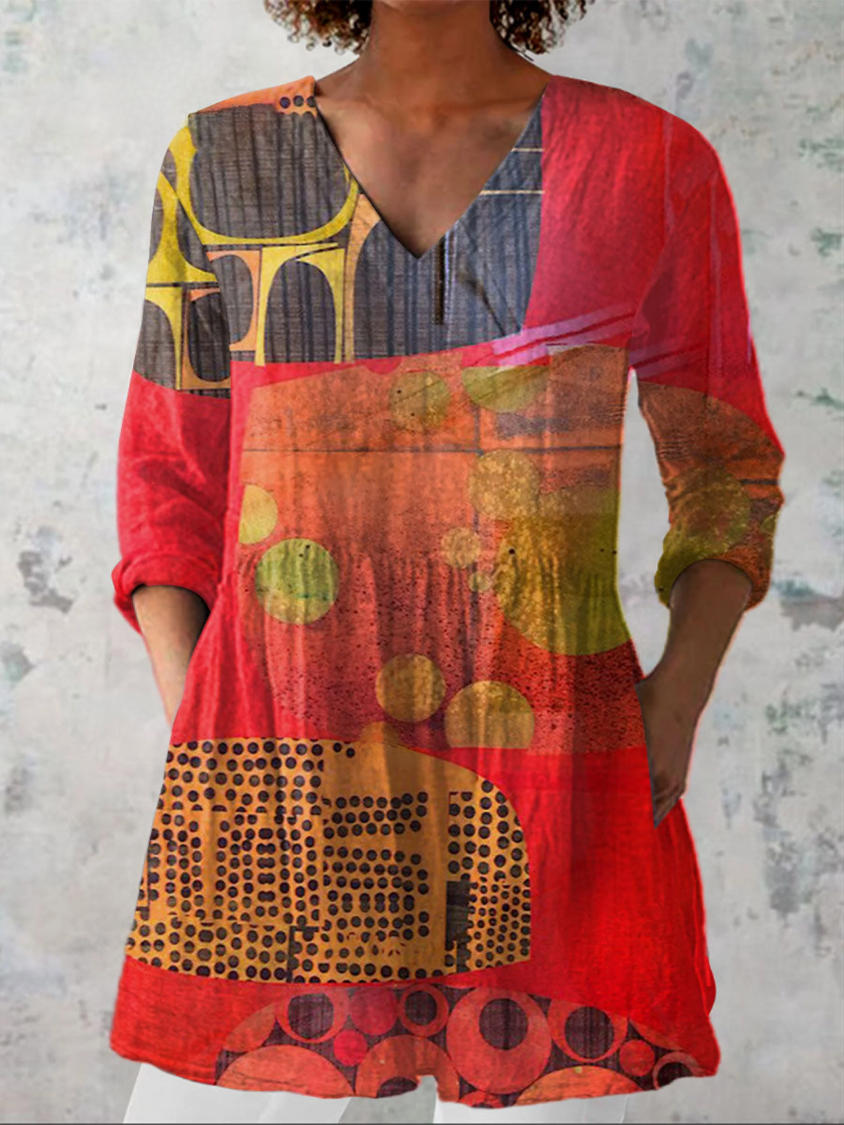 Lucia | Blusa Lunga con Scollo a V