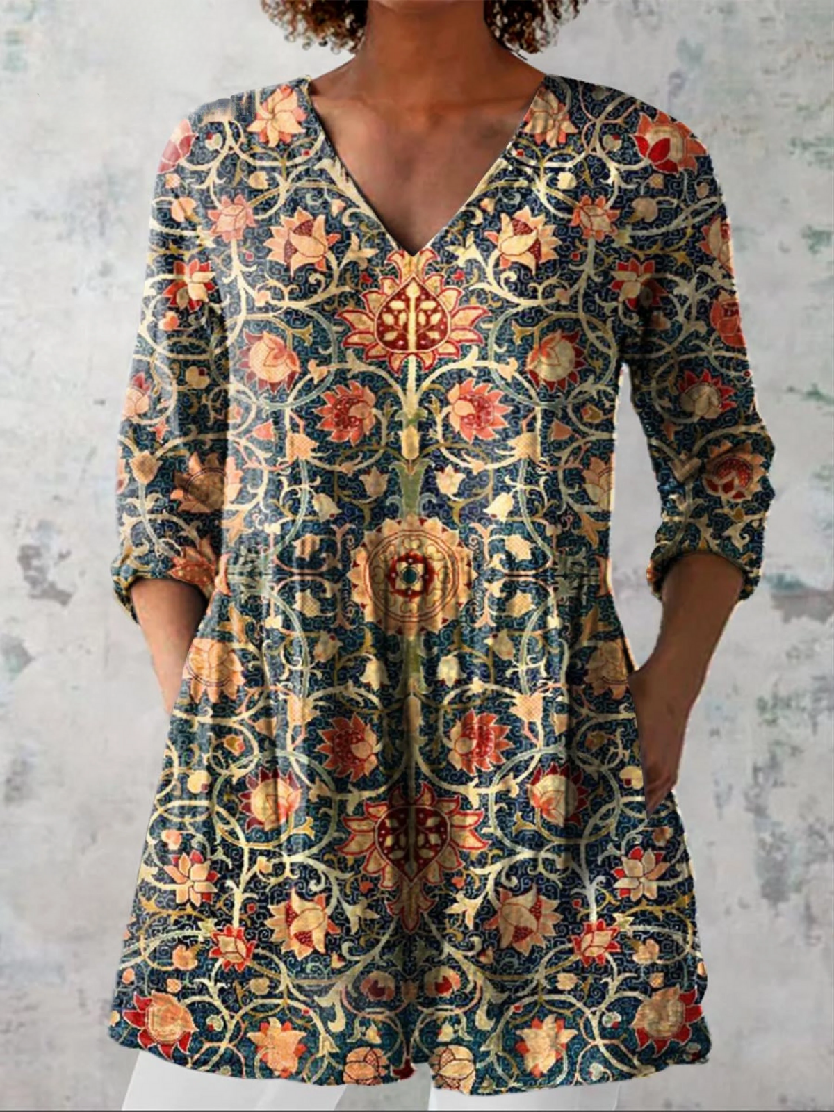 Carola | Blusa Lunga con Scollo a V