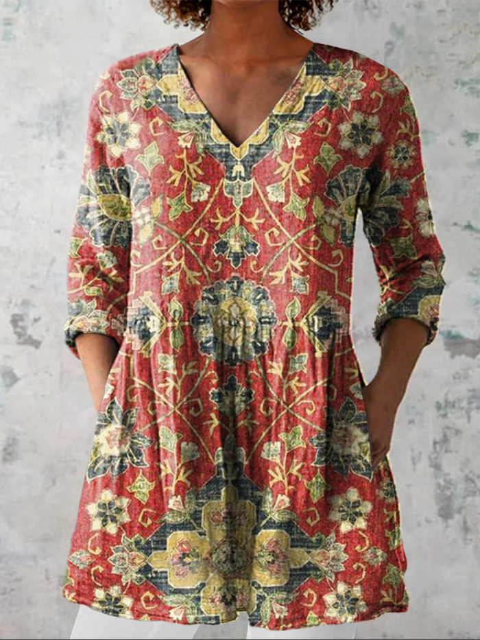 Livia | Blusa Lunga con Scollo a V
