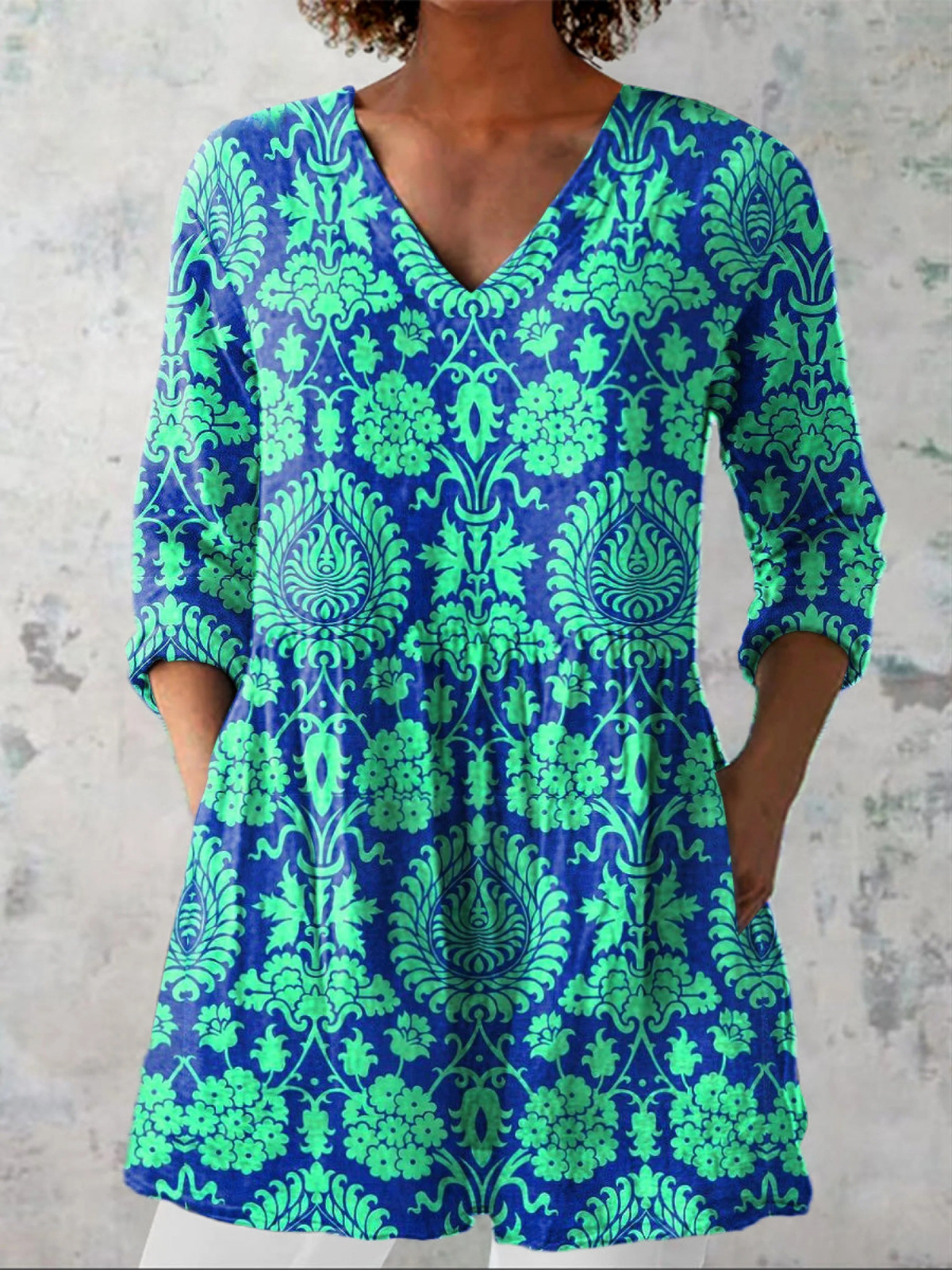Irene | Blusa Lunga con Scollo a V