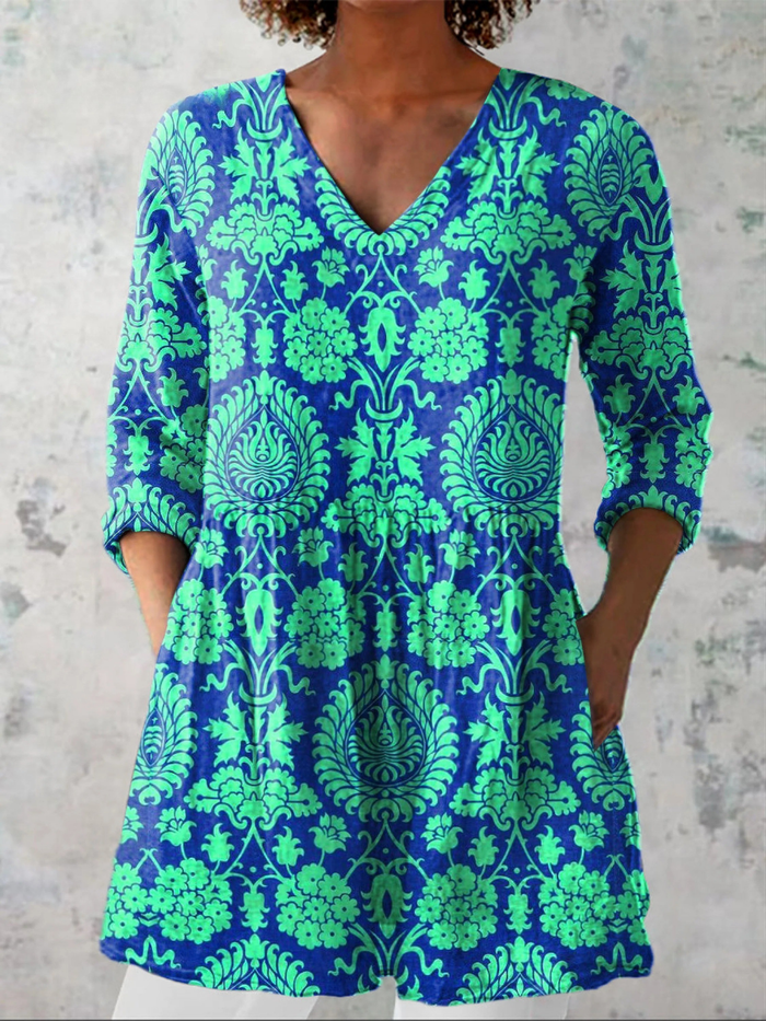 Irene | Blusa Lunga con Scollo a V