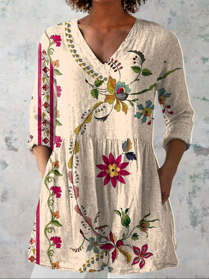 Chiara | Blusa Lunga con Scollo a V