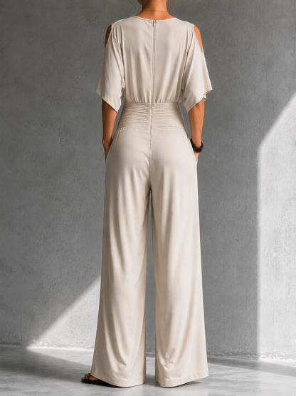 Lucia | Elegante Completo con Effetto Incrociato e Gamba Ampia