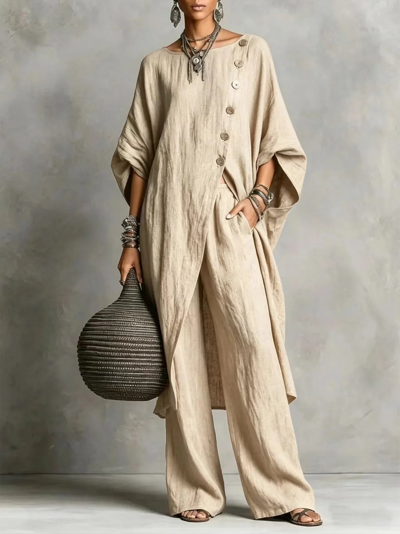 Ebba | Completo 2 pezzi leggero con pantaloni ampi