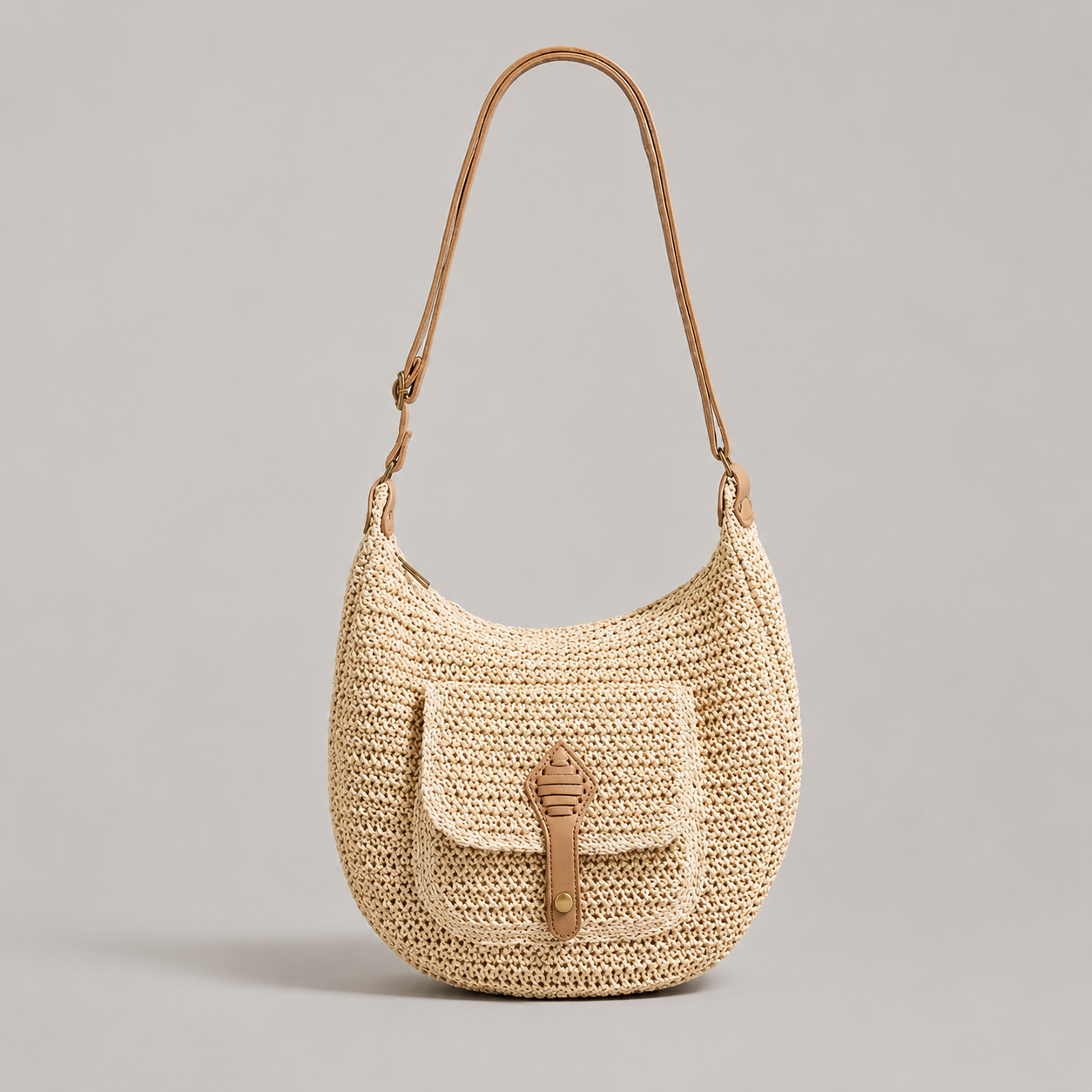 Valentina | Borsa a Spalla Intrecciata da Ogni Giorno Beige