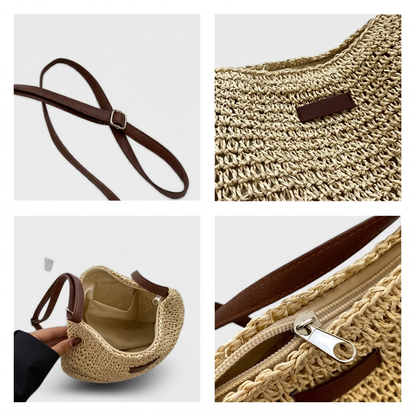 Cinzia | Borsa Intrecciata Elegante - Sabbia